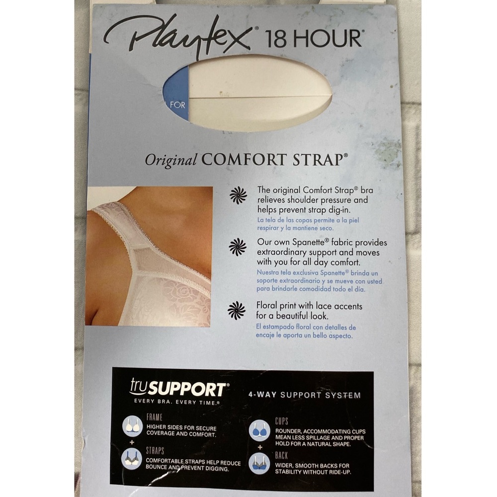 Playtex White Vanilla 4693 Wire Free Bra - Picture 4 of 7
